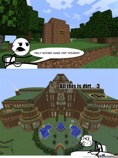 Minecraft Dirt Houses By Tara794 Meme Center
