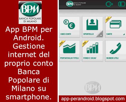 Scopri di più apri conto webank. App Android: BPM home banking Mobile