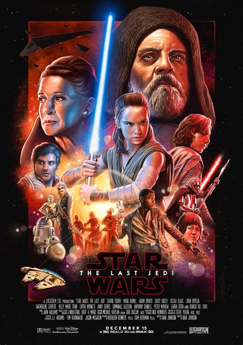 Star Wars The Last Jedi Theatrical Poster By Wolfgangleblanc On