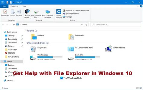 How To Get Help With File Explorer In Windows 11 10 Thewindowsclub