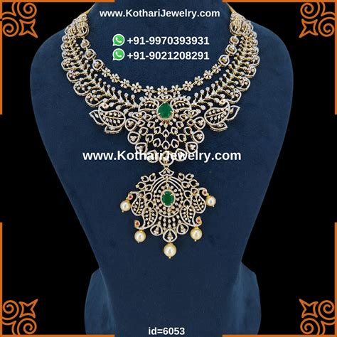 South Indian Diamond Necklace Jewellery Designs