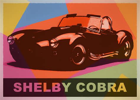 Shelby Cobra Pop Art Painting By Dan Sproul