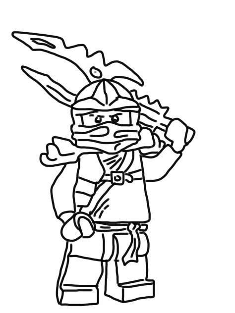 Guerrier ninja avec deux katanas. 70 dessins de coloriage ninjago à imprimer sur LaGuerche ...