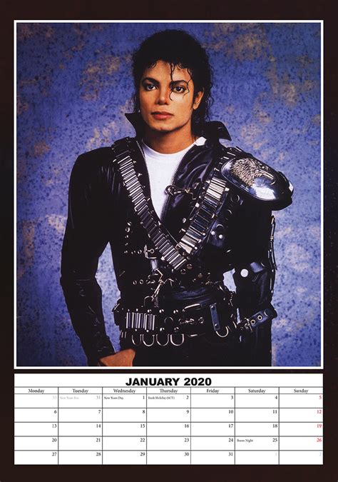 Calendario 2021 Michael Jackson Europostersit
