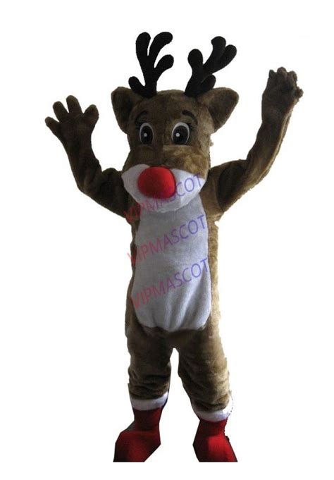 Christmas Rudolph Reindeer Mascot Costume Custom Size Costume Cosplay