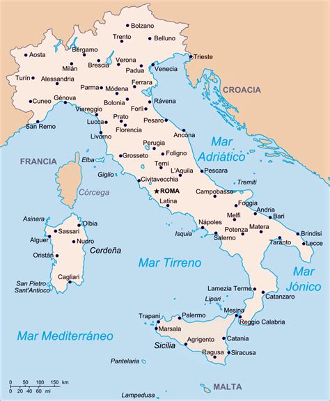 ⊛ Mapa De Italia 🥇 Político And Físico Grande Para Imprimir · 2022