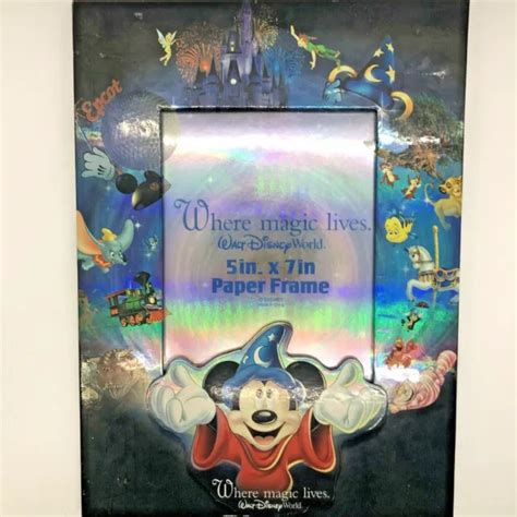 WALT DISNEY WORLD Where Magic Lives X Picture Paper Frame Mickey Mouse PicClick