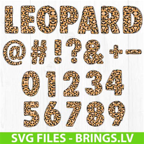 Leopard Font Svg Leopard Alphabet Svg Leopard Letters
