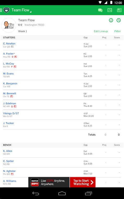 A tutorial on using the espn fantasy football app for those who have never used it. ESPN Fantasy Football - Android Apps on Google Play