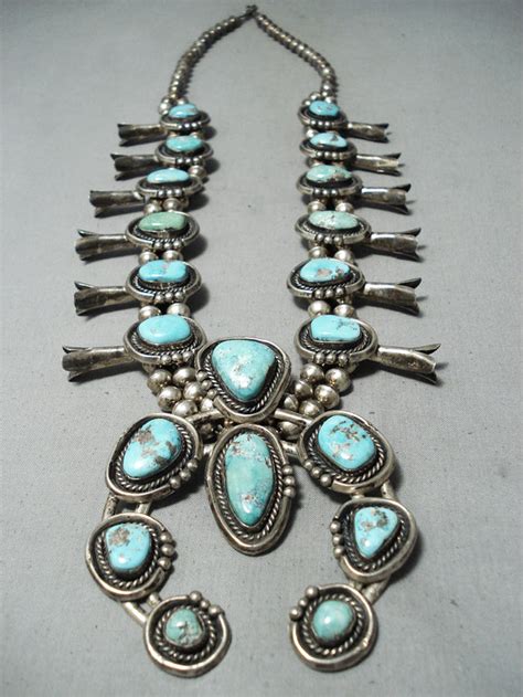 Heavy Authentic Vintage Native American Navajo Turquoise Sterling Silv