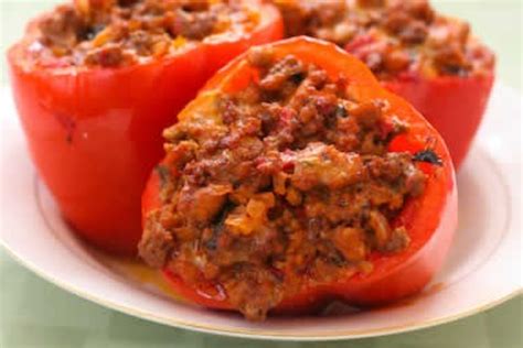 Stuffed Red Bell Peppers Recipe Todays Mama