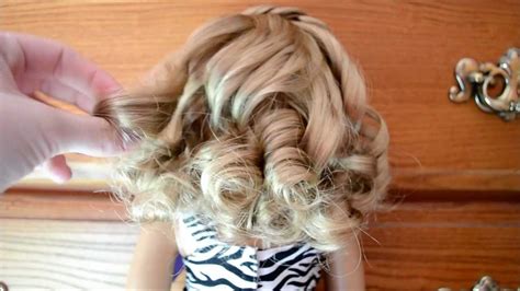 how to curl your american girl doll s hair youtube