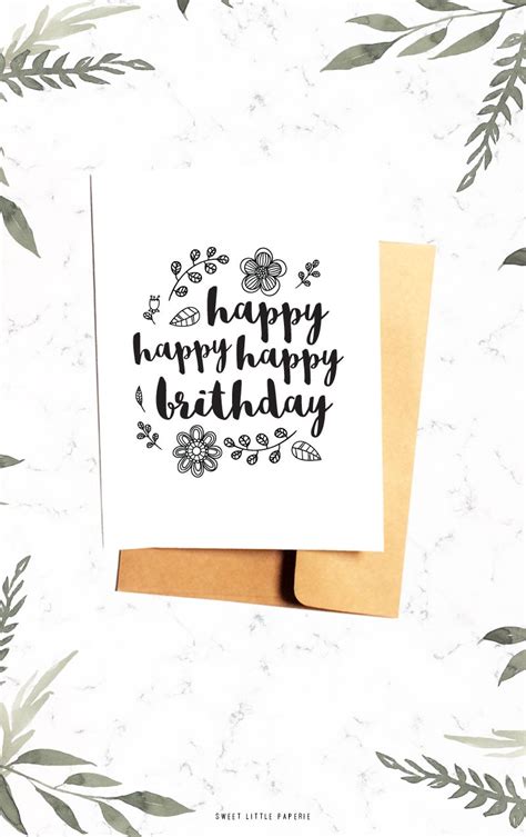 Download set of minimalist birthday card. ahh! love this one | happy birthday card with envelope $3.25 from Etsy | minimalist, minimal ...
