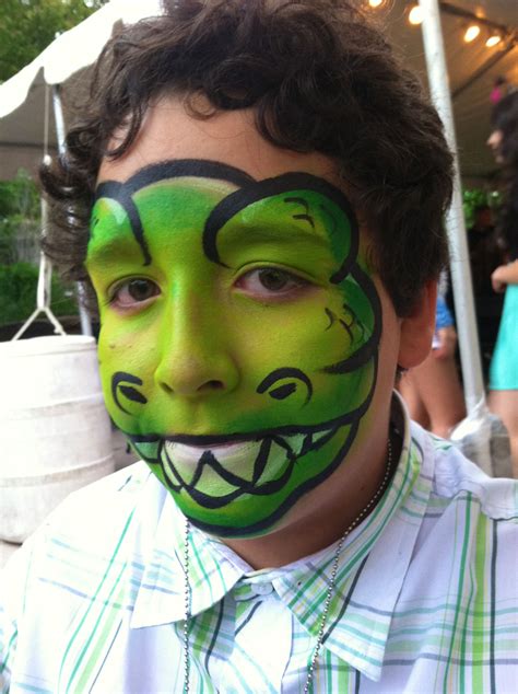 Alligator Design Alligator Costume Face Painting For Boys