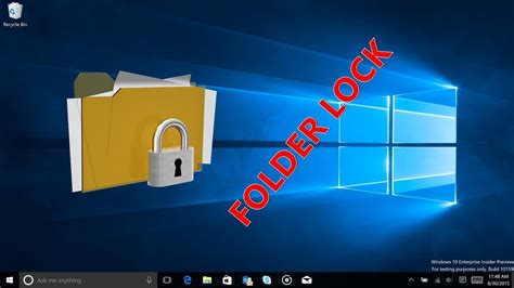 How To Lock Folders In Windows 10 Without Software Installation