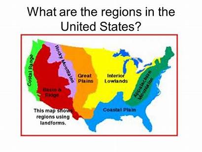 Regions Landform States United Coastal Plains Mountains