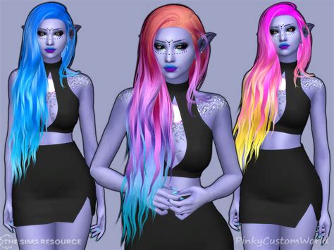The Sims Resource Fantasy Retexture Of Aquaria Hair By Stealthic