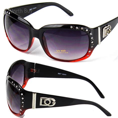 dg eyewear womens rhinestones wrap around sunglasses fashion shades bling retro ebay
