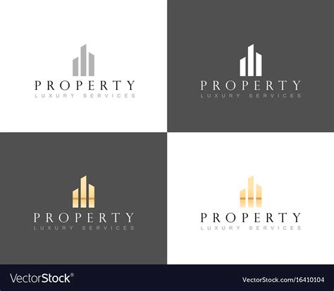 Real Estate Luxury Home Logo House Property And Vector Image
