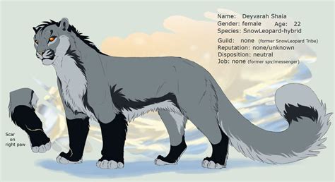 Cougar Wolf Hybrid Character Sheet Deyvarah By Deyvarah On