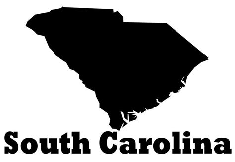 South Carolina State Vinyl Wall Decal Map Silhouette Decoration