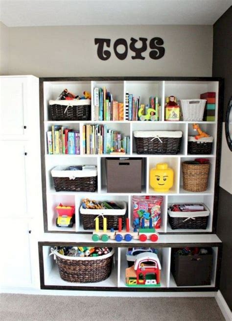 Shelves on either side of the nook make a great place for a reading lamp or other decor. 55 SMART TOY STORAGE IDEAS FOR LIVING ROOM (With images ...