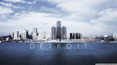 Detroit Digital Wallpaper Detroit Usa Cityscape Watermarked Hd