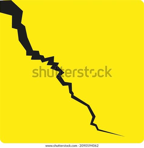 Earthquake Crack Draw Line Illustration Stock Vector Royalty Free