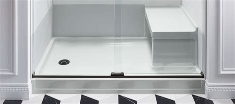 It includes the sloped floor that directs water to the drain hole. Acrylic Shower Bases Cleaner | Bathroom | KOHLER