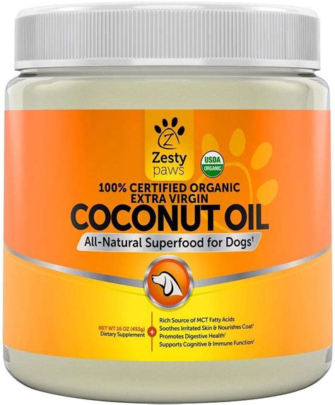 Zesty Paws Coconut Oil Coconut Flavored Liquid Skin And Coat Supplement