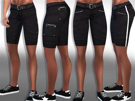 Men Black Cargo Shorts By Saliwa At Tsr Sims 4 Updates