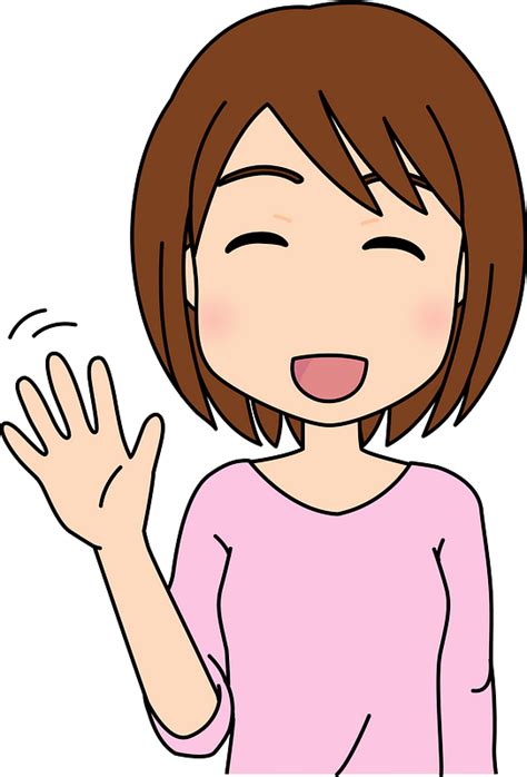 Woman Is Waving Good Bye Clipart Free Download Transparent Png