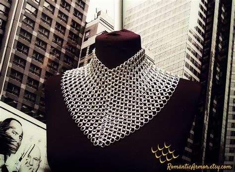 Chain Mail Collar Mantle Chainmaille Warrior Metal Choker