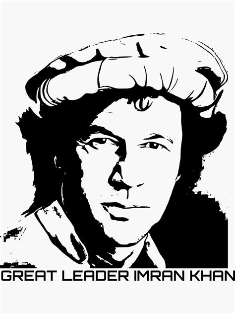 Great Leader Imran Khan Sticker For Sale By Momochoudhry Redbubble