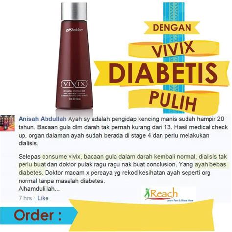 Boleh dibeli di farmasi secara berasingan. Testimonial Vivix Shaklee Untuk Kencing Manis Atau ...
