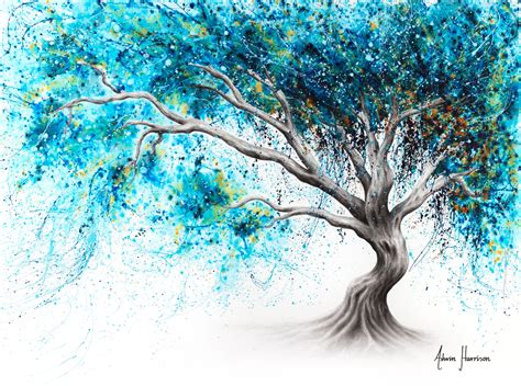 Welcome To My Art Gallery Abstract Tree Painting Canvas Artwork