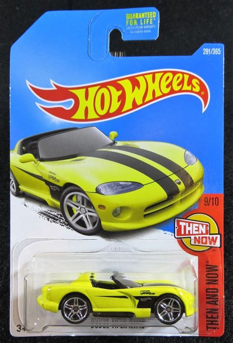 2017 Hot Wheels Yellow Dodge Viper Rt10 Then And Now Series Card 281