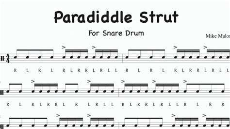 Paradiddle Strut Snare Drum Solo Youtube