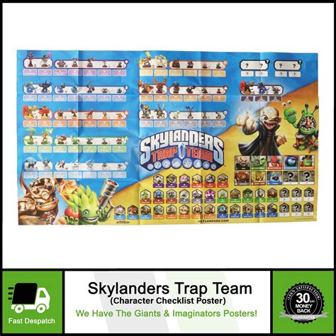 Skylanders Trap Team Dark Edition Double Sided Character Figure Po