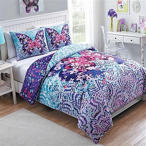 Purple bedding sets for a touch of royalty and panache to your bedroom. VCNY Fly Free Reversible Comforter Set in Purple - Bed ...