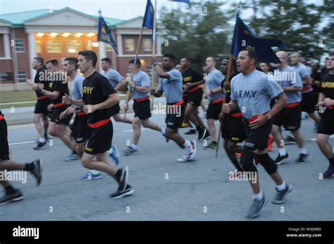 3rd Infantry Division Soldiers Participate In A Division Run At Fort