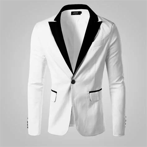Blazer Men 2015 New Wrrival Brand Mens Clothing White Blazer Suit Slim