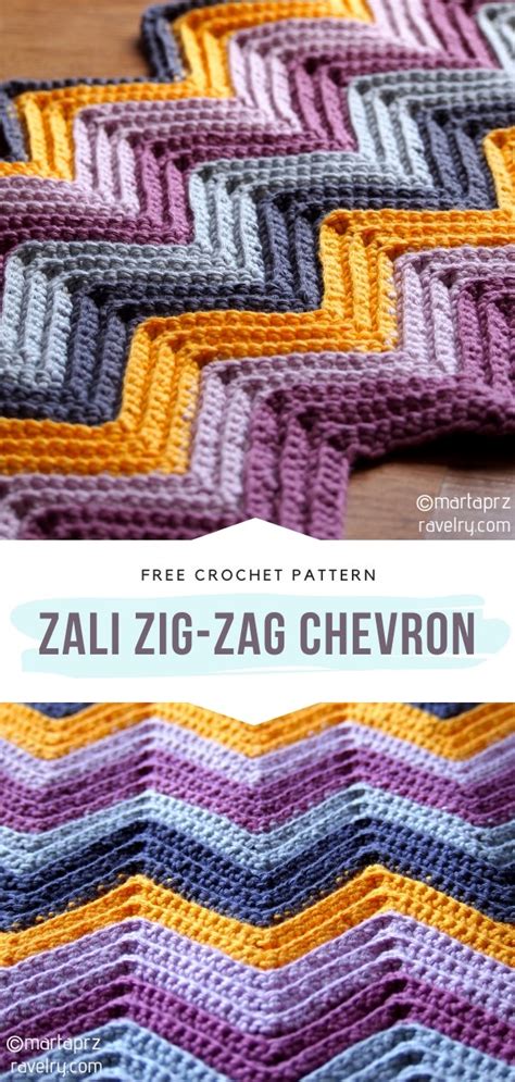 Zig Zag Stitch Crochet Blankets Free Patterns