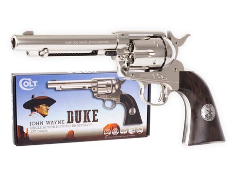 John Wayne Colt Peacemaker Pellet Revolver Nickel Airgun Depot