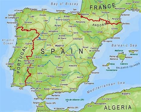 Detailed Map Of Spain With Cities Bank Home Com