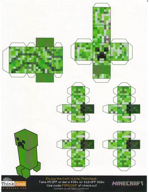 Minecraft Papercraft Mini Minecraft Papercraft Texturas Y Accesorios