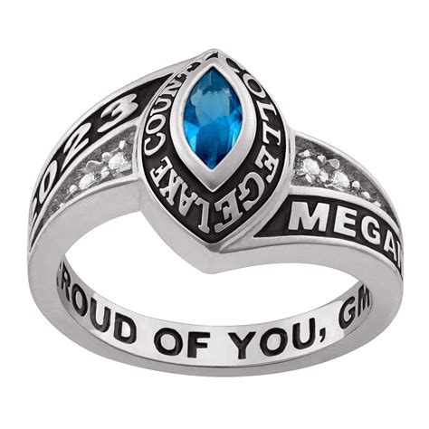 Freestyle Class Rings Personalized Womens Celebrium Marquise