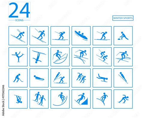 Winter Olympic Sports Symbols Clip Art