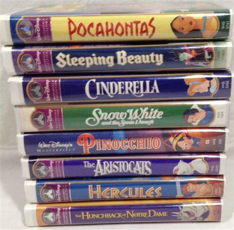 Walt Disney Movies Lot Of 8 Vhs Tapes Masterpiece