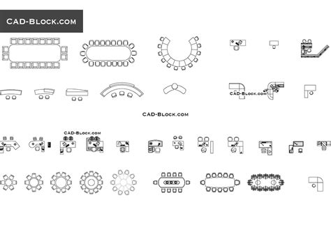 Office Desks Cad Blocks Free Download